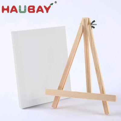 China Wholesale Custom Printed Lightweight Mini Wooden Easel Display Stand Manufacturers New Products Art Set With Easel for sale