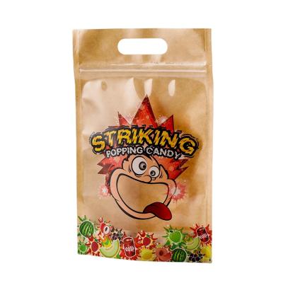 China Custom Biodegradable Personalized Biodegradable Kraft Paper Zip Lock Bag With Clear Window for sale