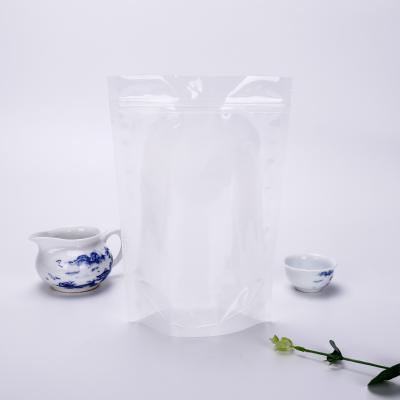 China Customized Resealable Heat Seal Moisture Proof Lamination Lock Clear Holder Up Pouch Zipper Plastic Bag for sale