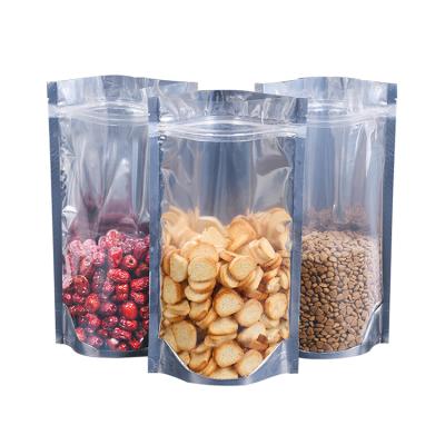 China Eco Friendly Moisture Proof Zipper Bag Resealable Clear Food Grade Aluminum Foil Packaging Bag for sale