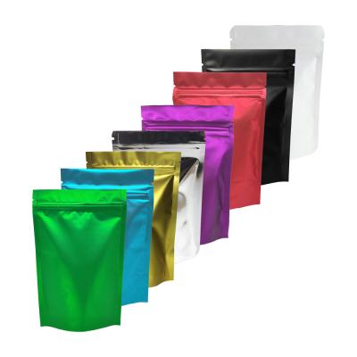 China Custom Plastic Bag Moisture Proof Metallic Mylar Stand Up Pouch Aluminum Foil Resealable Bag For Food for sale