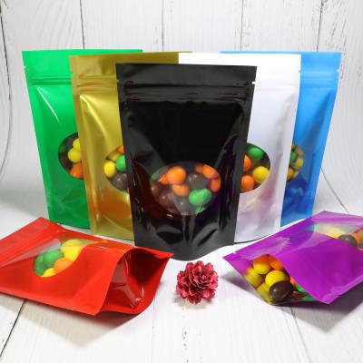 China Custom Foil Plastic Pouch Mylar Snacks Moisture Proof Metallic Packaging Stand Up Pouch Food Aluminum Foil Resealable Bag for sale