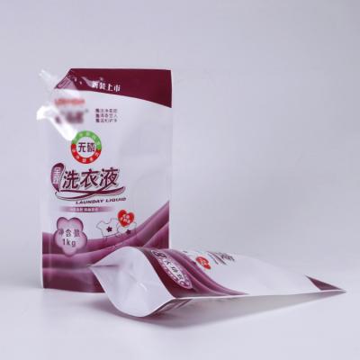 China Custom Moisture Proof Holder Up Plastic Bag Empty Liquid Packaging Pouch With Spout Pouch Bag For Juice for sale