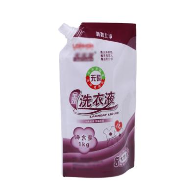 China Custom Moisture Proof Personalized Holder Up Plastic Bag Empty Liquid Packaging Pouch With Spout Pouch Bag for sale