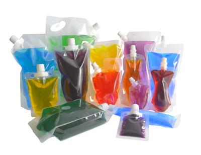 China Moisture Proof Reusable Clear Plastic Vial Bags Travel Beverage Alcohol Snitch Beverage Spout Liquid Packaging Pouch for sale