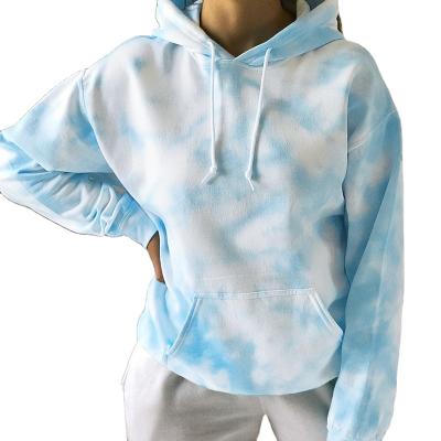 China Custom Color Wholesale High Quality Women's Hoodies Tie Dyed 100% Women's Hoodies Cotton Anti-wrinkle for sale