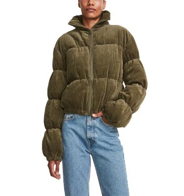 China Customized Viable Design Winter Women Plus Size Coats Corduroy Thick Warm Jacket For Women for sale