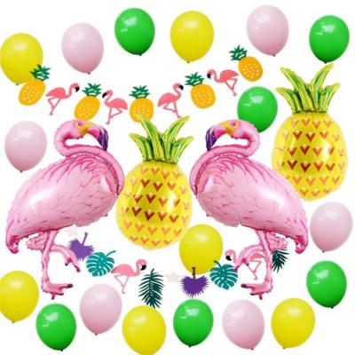 China Tropical Luau Balloon Flamingo Pineapple Decor Party Supplies Hawaiian Birthday Party Decorations Supplies For Hawaiian for sale