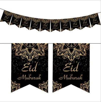 China Happy Eid Mubarak Banners Ramadan Kareem Banner Islamic Muslim New Year Party Supplies Decoration 2022 New Design Accessories for sale