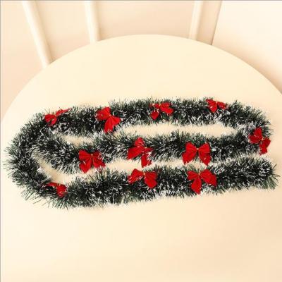 China PVC 2020 2m Mini Dark Green Garland Christmas Ornaments Christmas Plastic Garland Tree Decoration Xmas Decorations for sale