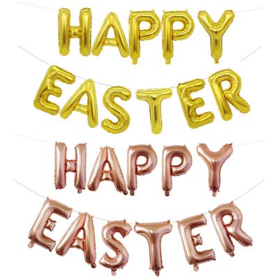 China Happy Easter 16inch Easter letter foil hanging foil balloon for Easter party decorations foil balloon set for sale