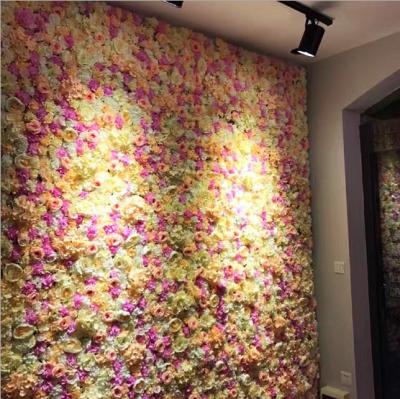 China Celebration Artificial Rose Flower Home Decor Champagne Silk Flower For Wedding Decoration Flower Wall Wedding Backdrop Romantic Decoration for sale