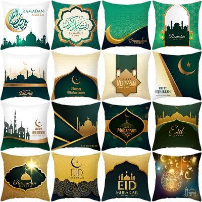 China Styles Islamic Eid Al Adha Pilow Case 45x45cm Festival Sofa Bed Pillow Cover Home Decor Car Cushion Case Eid Cushion Cover Decor Muslim for sale