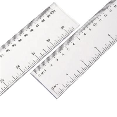 China 100% Eco-friendly Clear Plastic Acrylic Rulers 15cm 30cm Long Straight Ruler 150cm Scale For Office And School for sale