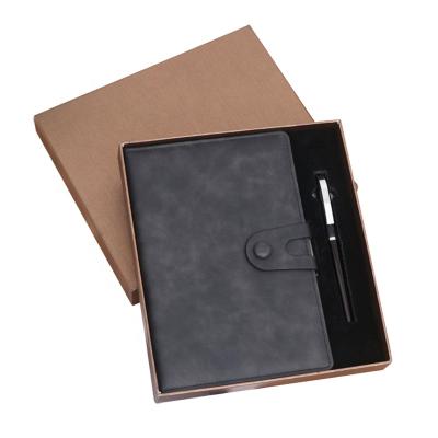 China Office gift set stationery set for office or gift with a5 diary and pen set leather notebook with button closure set for sale