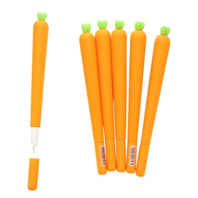 China Normal Cartoon Gel Pen Office School Carrot Gel Ink Promotional Pen for sale