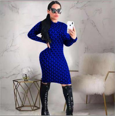 China 2021 Hot Sale Latest Design Anti-Static Printing Dress For Autumn Clothing For Women for sale