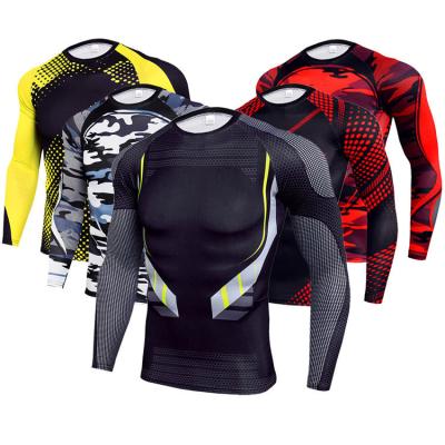 China Long Sleeve Fitness Compression Men's Sale Shirts Gym Sportswear Jogging Shirt Breathable Warm Running Tight Training Custom Made Sportswear for sale