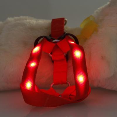 China Viable Manufacturer Wholesale Outdoor Nylon Adjustable Custom Rechargeable Led Dog Harness for sale