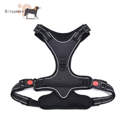 China Bitsymore DETACHED Adjustable No Pull Custom Reflective Dog Harness, Nylon Easy Walking Dog Pet Harness For Walking for sale