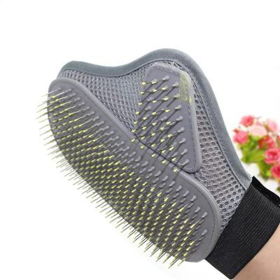 China Durable Pet Grooming Glove Soft Deshedding Sweep Glove Cat Bathing Massage Glove Hair Revover Perfect for Dog and Cat for sale