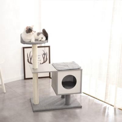 China Pet Climbing Tower Cat Scratcher Tree Sustainable High Quality Luxury Products Large House for sale