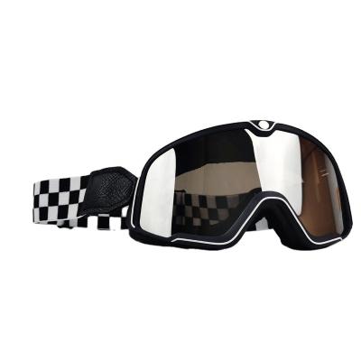 China Riding Retro Motorcycle Goggles Ski Glasses Motocross Sunglasses Vintage Eyewear Helmet Cycling Racing Cafe Racer Chopper MTB ATV for sale