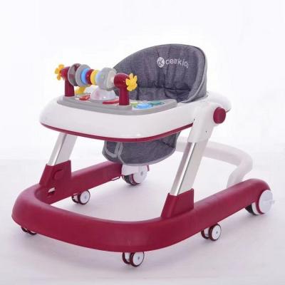 China Goal Multifunctional Baby Walker Rocker Baby Walking Chair with Music Foldable Kids Walkers for sale