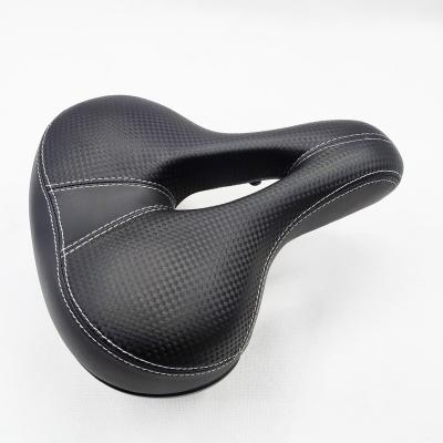 China Durable Comfortable Wide Saddle Memory Wide Memory Foam Padded Bike Bicycle Cushion Soft Saddle for sale