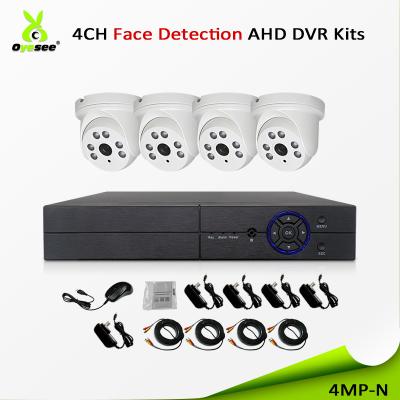 China 4CH 4MP security cctv system outdoor face detection dvr kits OKAHD4MP-CPF4 for sale