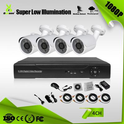 China Promotion 1080P 2MP 1pc 1080P AHD DVR 4pcs 2 4 Channel Outdoor Megapixel Bullet 25M IR Distance 1080P AHD Cameras Starlight Kits OKAHD1080P-APS2 for sale