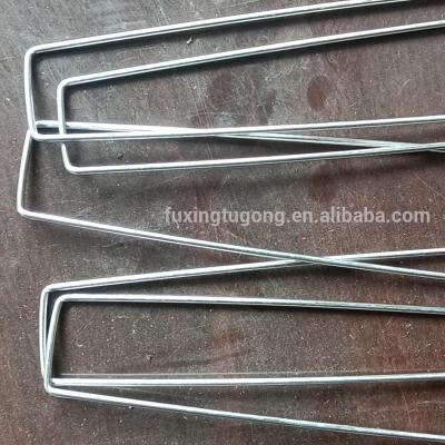 China Used For Weed Carpet U Lawn Pin/Turf Nails/Steel Single Lawn Staple Pin For Ground Cover for sale