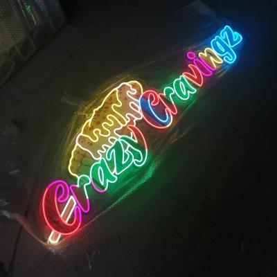 China Buildings 2021 Popular Snack Bar Buildings 2021 Attractive Custom Flex Neon Signs Cute LED Neon Light Sign for sale