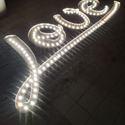 China Shops Custom Wedding Giant Love Letters Bulb Letter Sign Led Marquee Signs Letters for sale