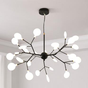 China 54 Lamp Contemporary Modern Classic Firefly Chandelier Tree Branch Chandelier LED Hanging Lamp for sale