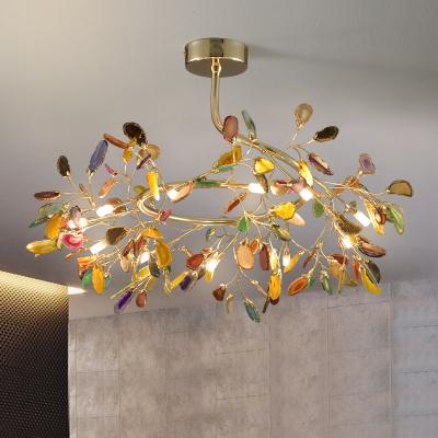 China Diameter 85 Modern Industrial Led Chandelier Lamp G4 Bedroom Living Room Colorful Pendant Chandeliers for sale