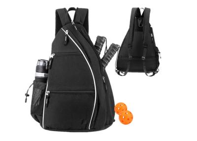 China Bolso bandolera unisex negro Pickleball con correa de hombro desmontable en venta