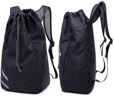 China Maßgeschneiderter Polyester-Sportball-Rucksack, wasserdichter Kordelzug-Netzrucksack zu verkaufen