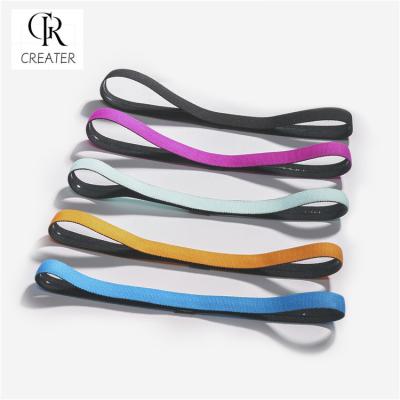 Cina Elastic Running Non Slip Silicone Yoga Hair Headband Wrap Custom Sports Accessori in vendita