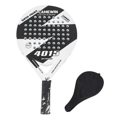 China 3k redondo de carbono de la playa de la raqueta de padel de agarre personalizado de fibra de vidrio de tenis de la raqueta de padel España en venta