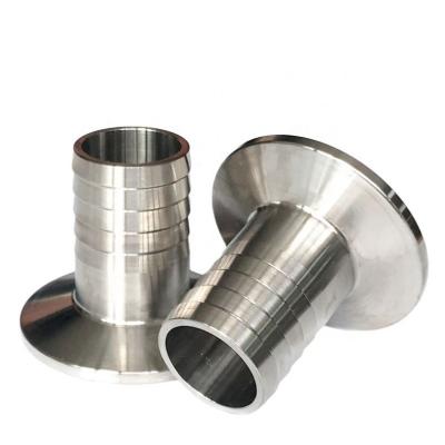 China Widely Used Beer Tri Special Design 304 316L Steel Pipe Fitting Flange Pipe Burr Sanitary Stainless Fitting for sale