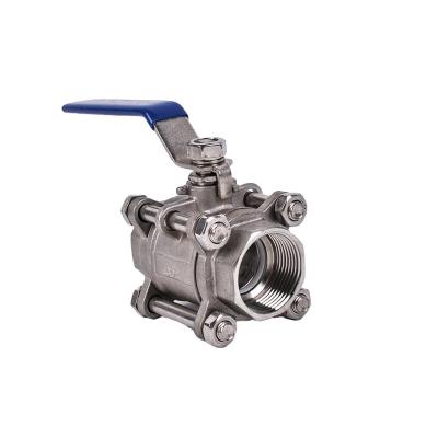 China General RTS 304 Stainless Steel 3PC/Three Pieces Ball Valve Fits Pipe Tri Flange Lined Clover Three Piece Ball Valve for sale