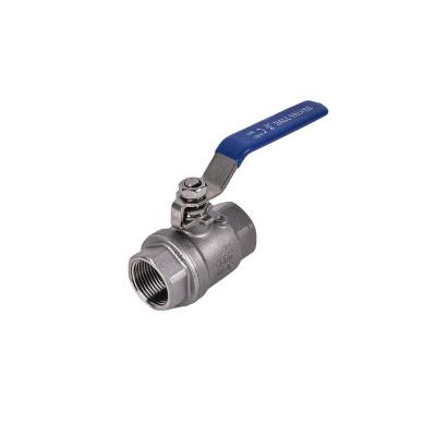 China RTS Medium Duty General 304 Stainless Steel 2PC/two Patches Female Threaded Ball Valve for sale