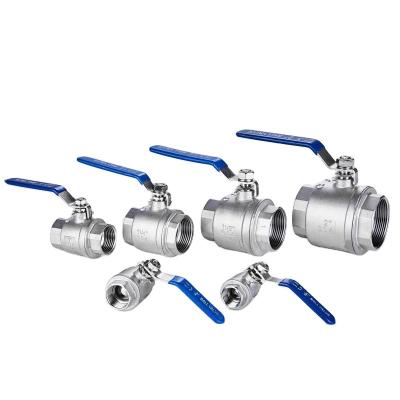 China Light/General Medium/201/304 Heavy Duty Stainless Steel 2PC Ball Valve Flange Thread Two Pieces Of Ball Valve 2pc for sale