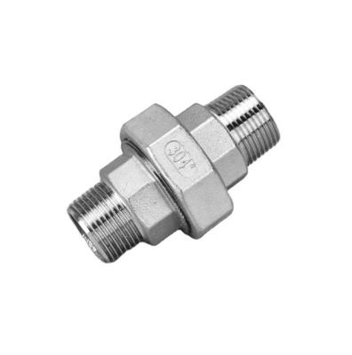 China Wholesale 304 Male Stainless Steel Fittings Beverage Male Union Thread MM Threaded Male /Male Union for sale