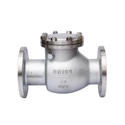 China H44W-16P 304 stainless steel general flange check valves swing type, valve swing control, casting ss304 vacuum non return swing check valve for sale