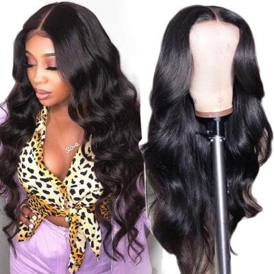 China 4x4 Wefts Machine Body Weave Curly Straight Hair Wigs Remy Virgin Hair Lace Closure Single Drawn Hair Wigs For Transparent Swiss Color Women for sale