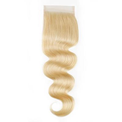 China Transparent Lace Front Wig 4x4 5x5 6x6 Lace Closure 100% Swiss Brazilian Human Hair, HD Lace Closure 613 Body Wave Blonde for sale