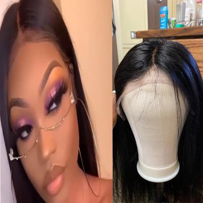 China Glueless Density Wave 180 Density Virgin Hair Wigs Short Hd Short Full Lace Wigs Silky Straight Pixie Cut 4X4 Transparent Lace Front Wigs for sale