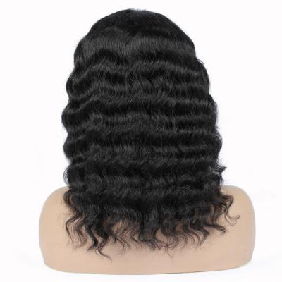 China Brazilian Deep Wave Human Hair Frontal Wigs, HD Transparent Lace Front Wigs For Black Women, Pre Plucked Transparent Lace Wigs, for sale